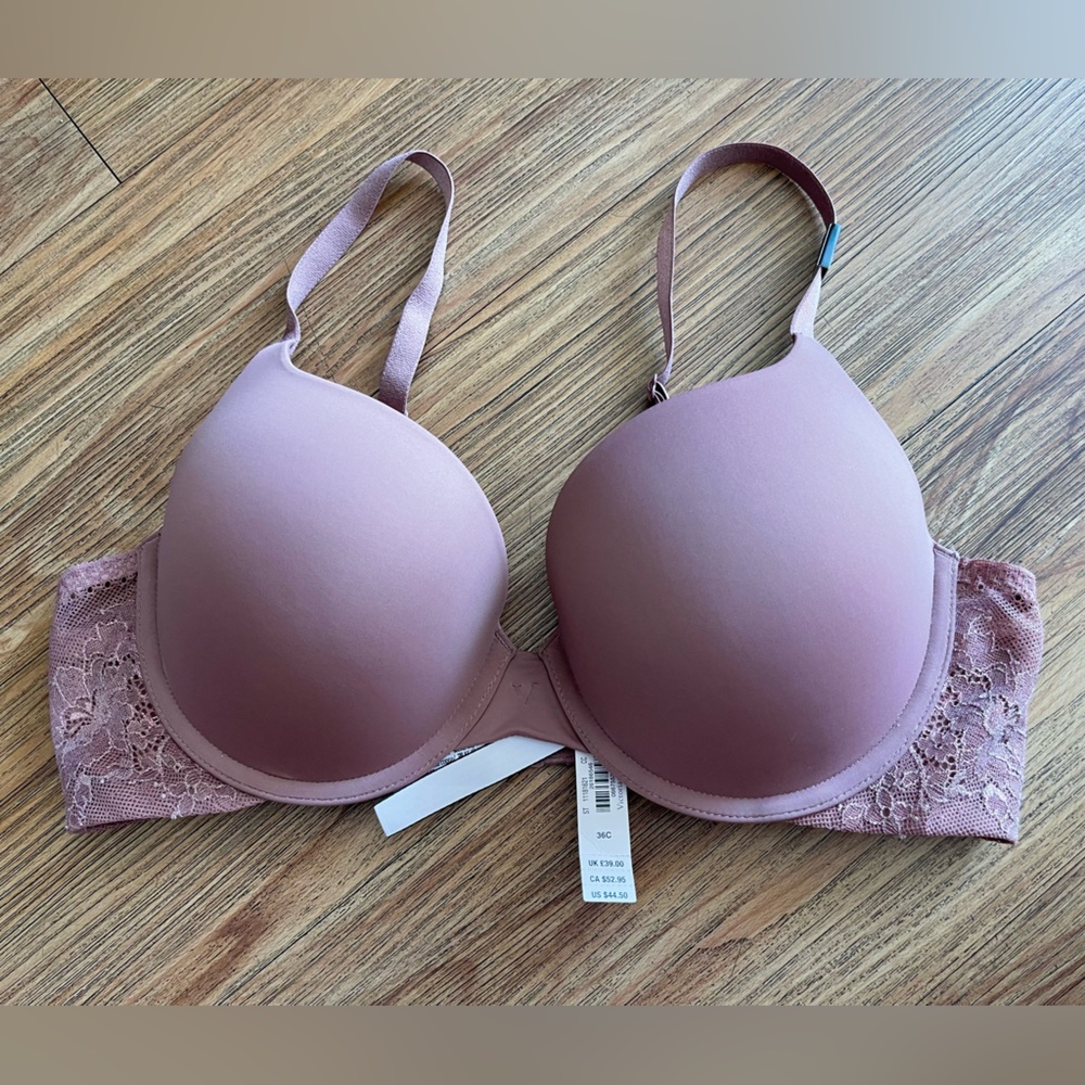 Victoria's Secret Dusty Pink Lace Bra